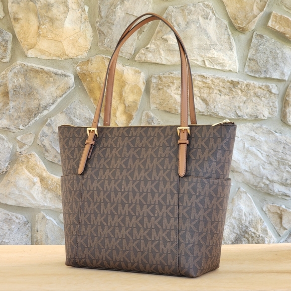 Michael Kors Jet Set Logo MD Tote Brown - Picture 3 of 8
